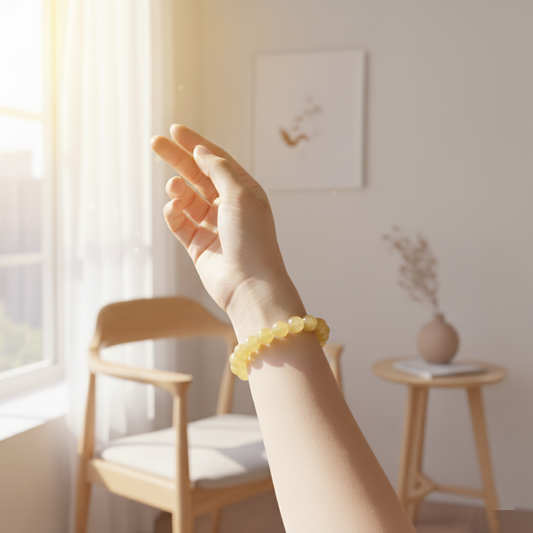Abundance & Clarity Golden Calcite Bracelet