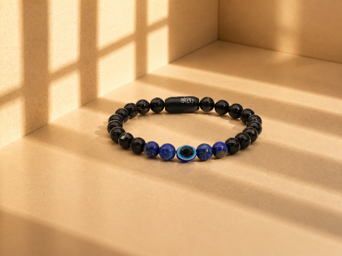 Antah Nazar Shield & Clarity bracelet styled flat lay