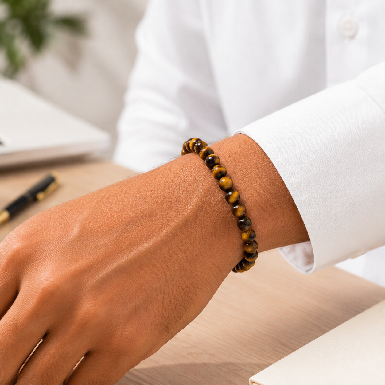Antah Confidence Booster bracelet worn on wrist - detail