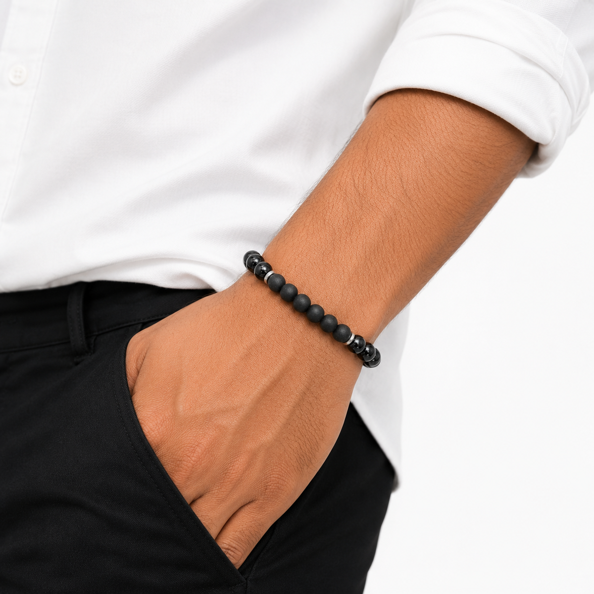 Antah Extreme Protection bracelet worn on wrist - detail