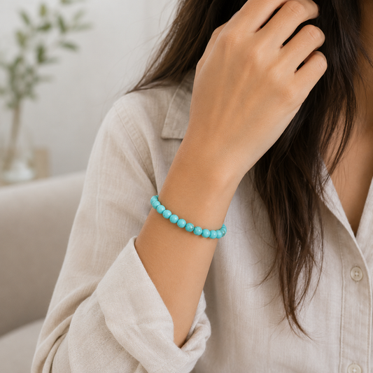 Antah Communication & Healing bracelet worn on wrist