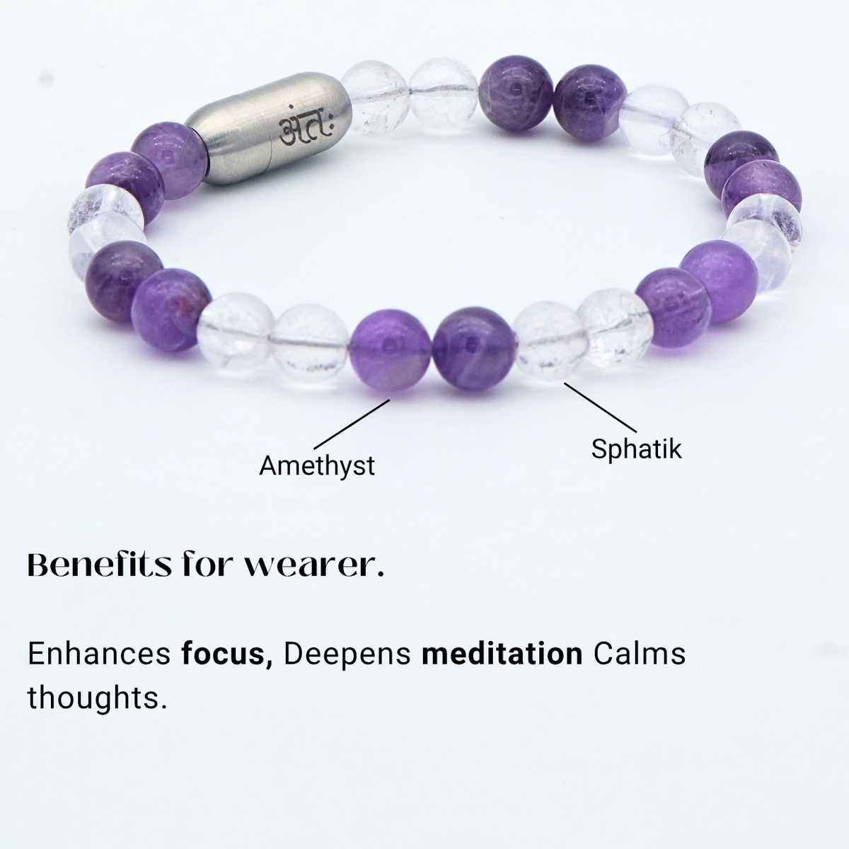 Antah Calm Mind bracelet - stones and benefits
