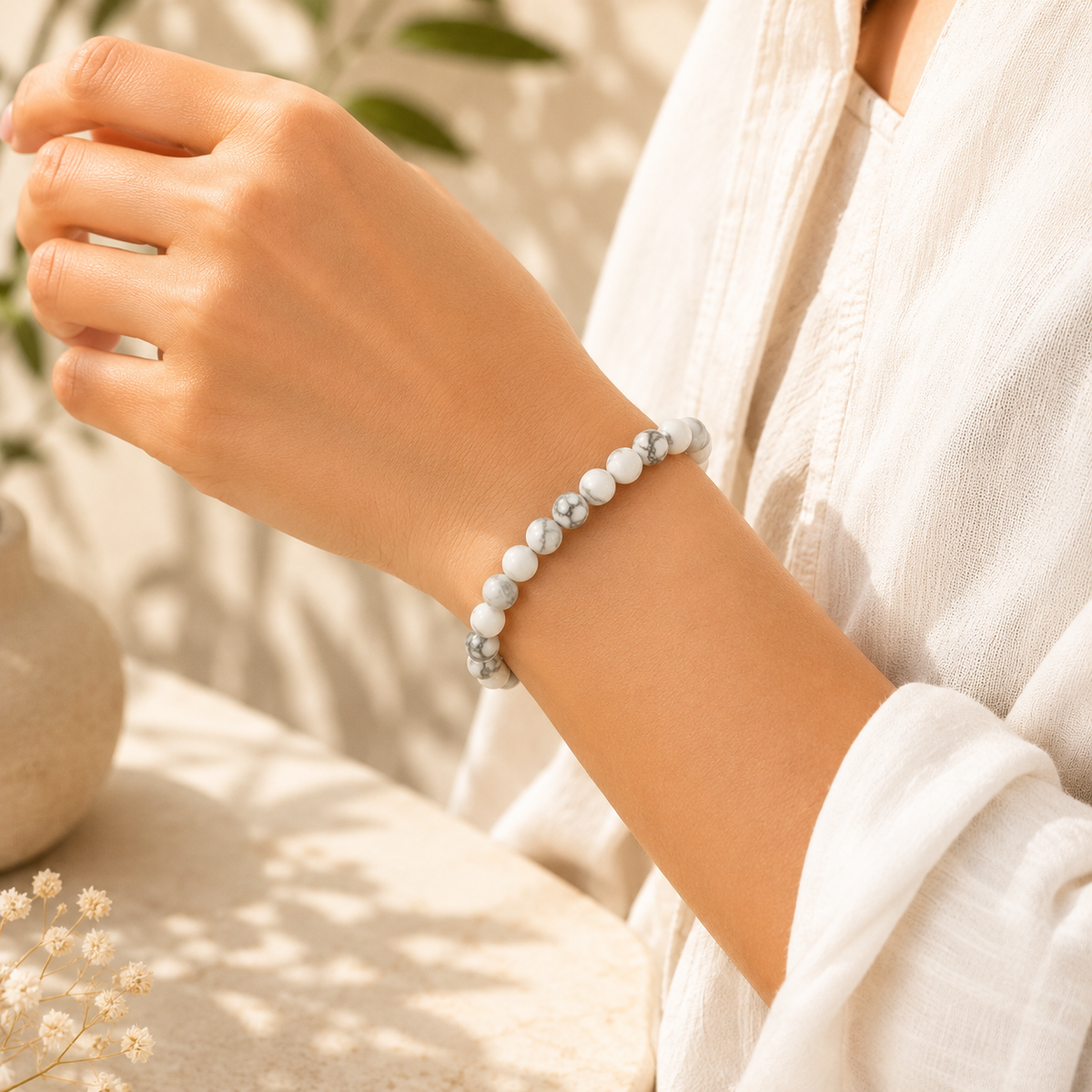 Antah Peace & Patience Bracelet bracelet worn on wrist - detail