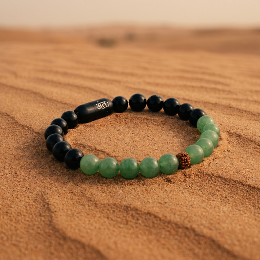 Antah Nazar Protection & Growth Rudraksha energized gemstone bracelet