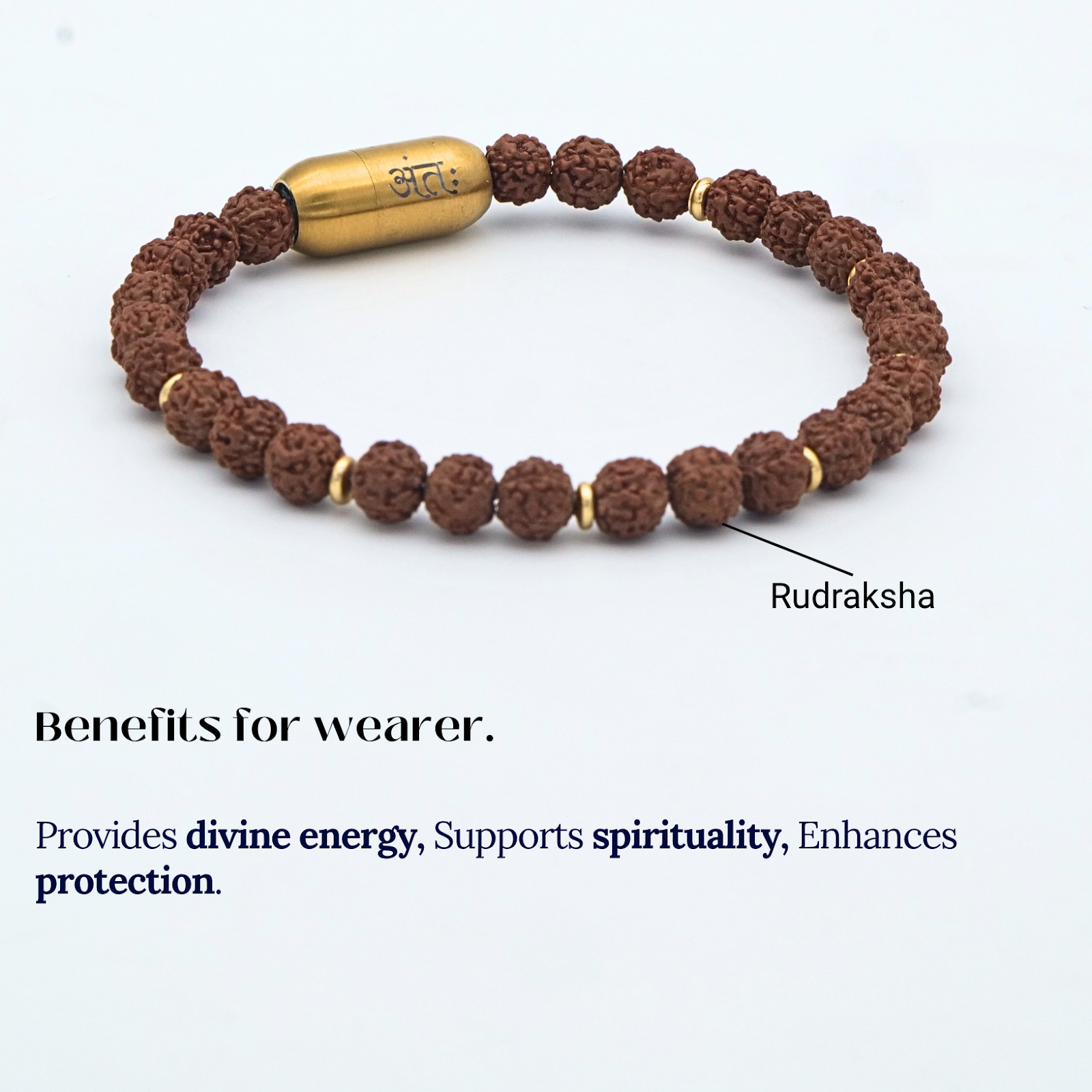 Antah Divine Protection Rudraksha bracelet - stones and benefits