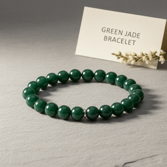 Harmony & Prosperity Green Jade Bracelet