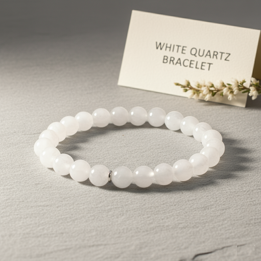 Peace & Balance White Agate Bracelet