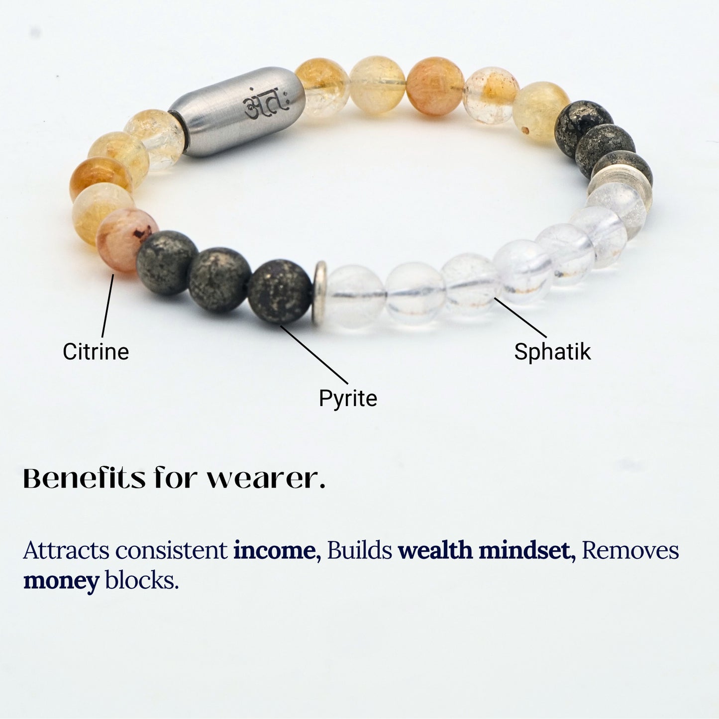 Antah Money Magnet Bracelet - stones