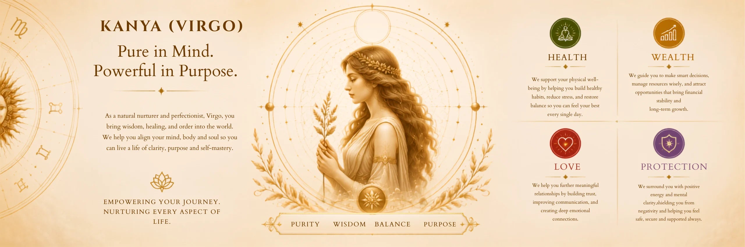 Kanya Rashi (Virgo) collection banner (desktop)