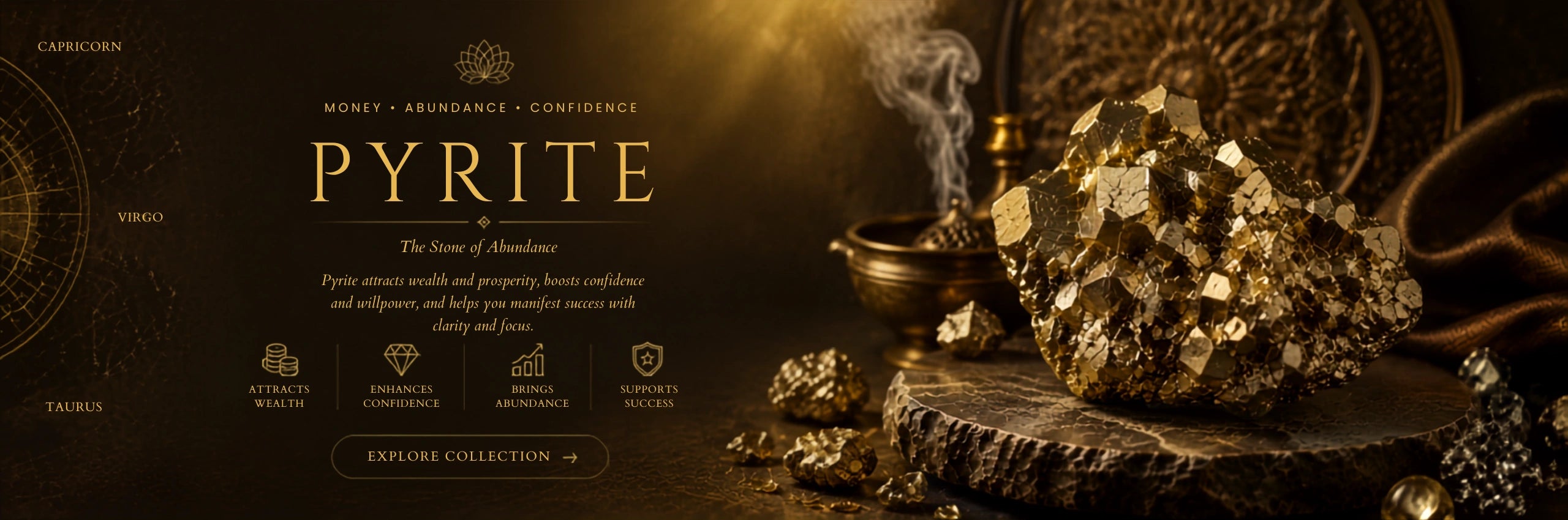 Pyrite collection banner (desktop)