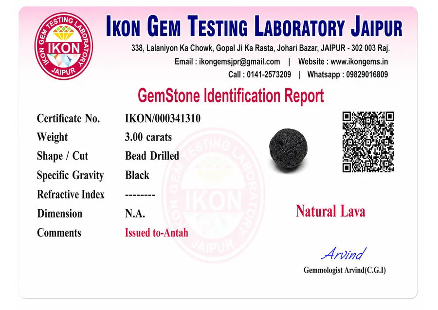 Lava lab certificate preview
