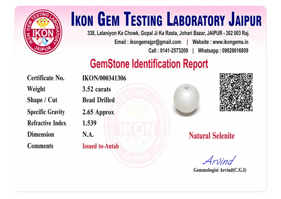Selenite lab certificate preview
