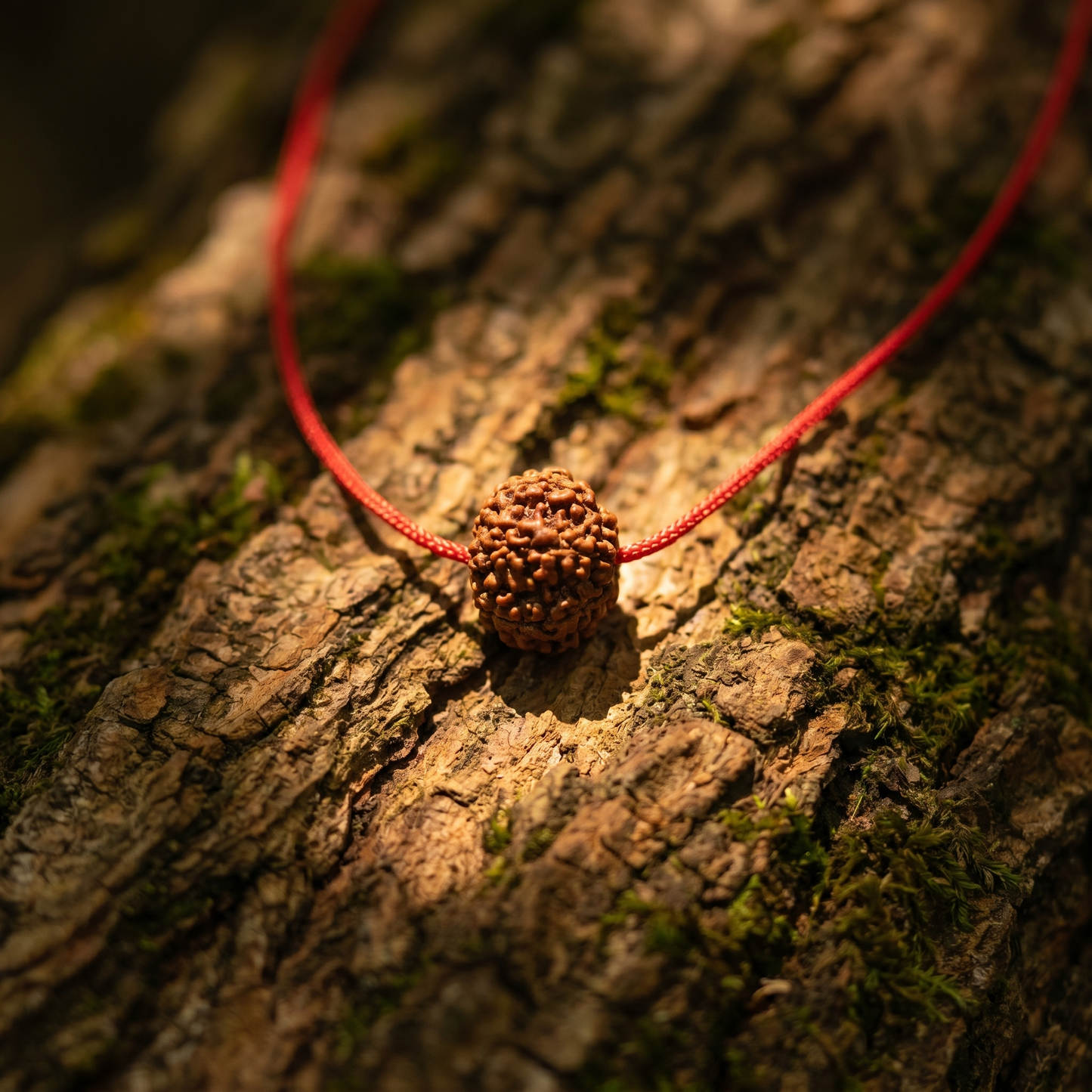Antah Confidence & Discipline 6 Mukhi Rudraksha - Indonesian bead close-up