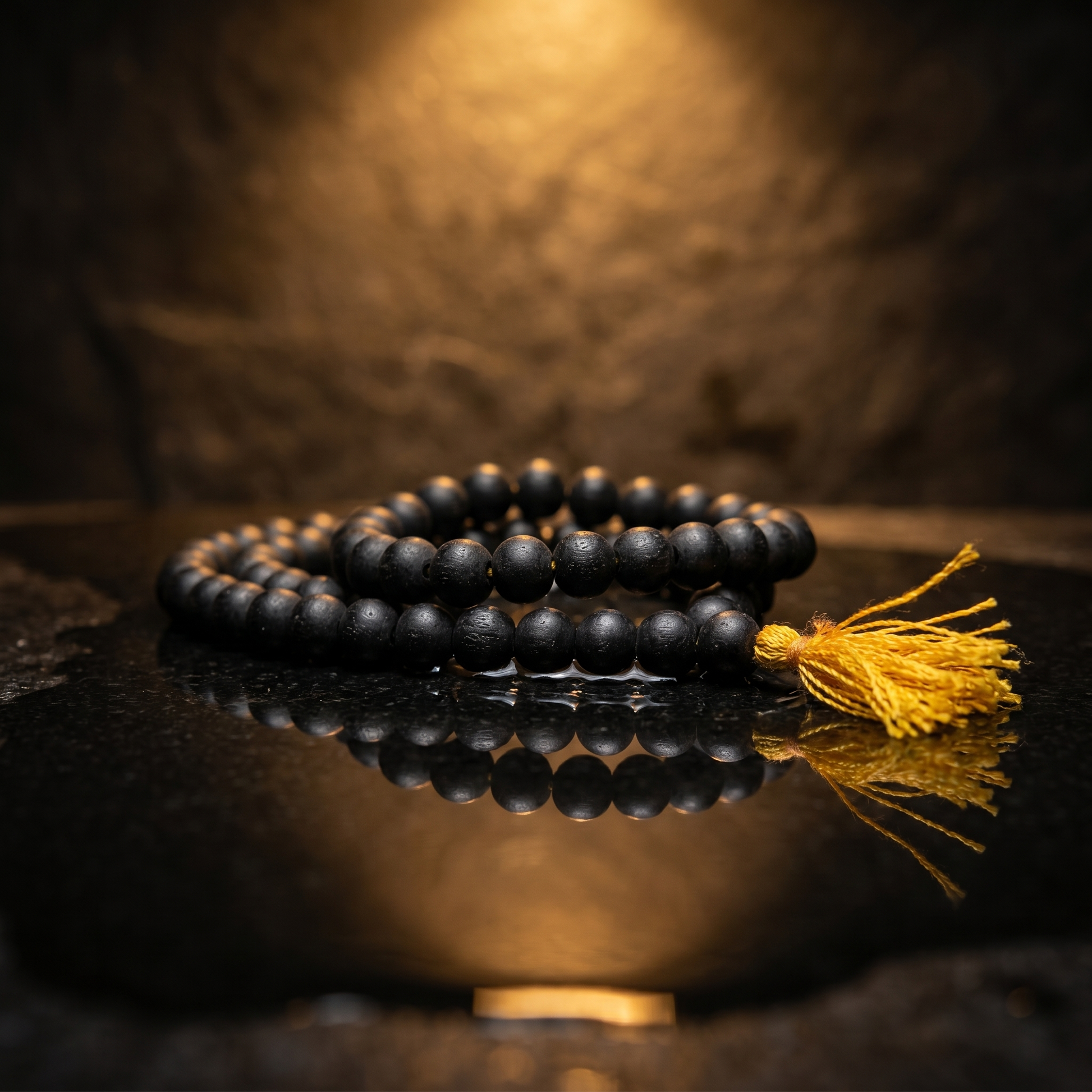 Antah Divine Protection Karungali Mala worn