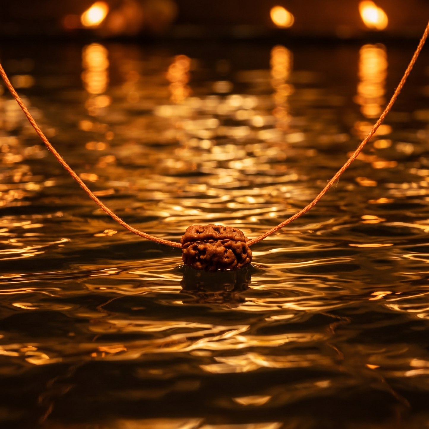Antah Divine Harmony 2 Mukhi Rudraksha - Indonesian bead close-up