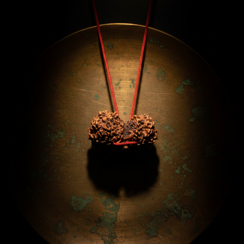Antah Divine Union Gauri Shankar Rudraksha - Nepali bead detail