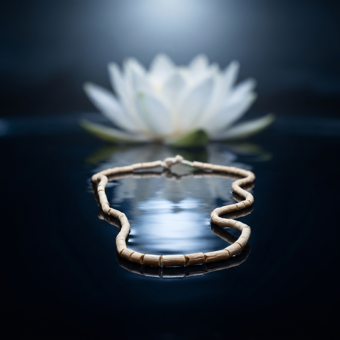 Antah Sacred Tulsi Mala close-up