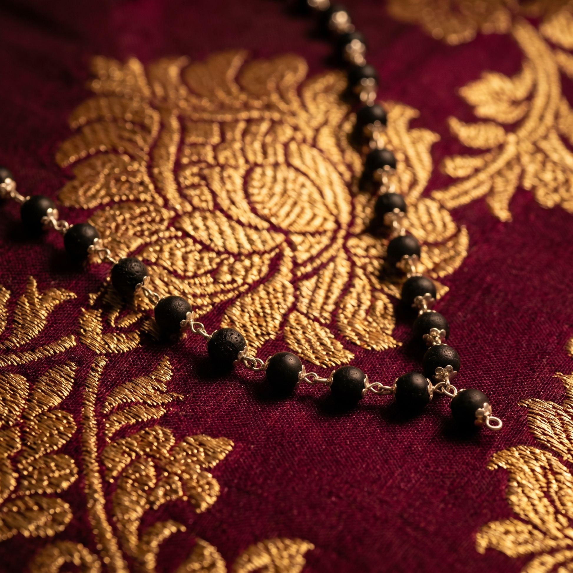 Antah Divine Protection Karungali Mala close-up