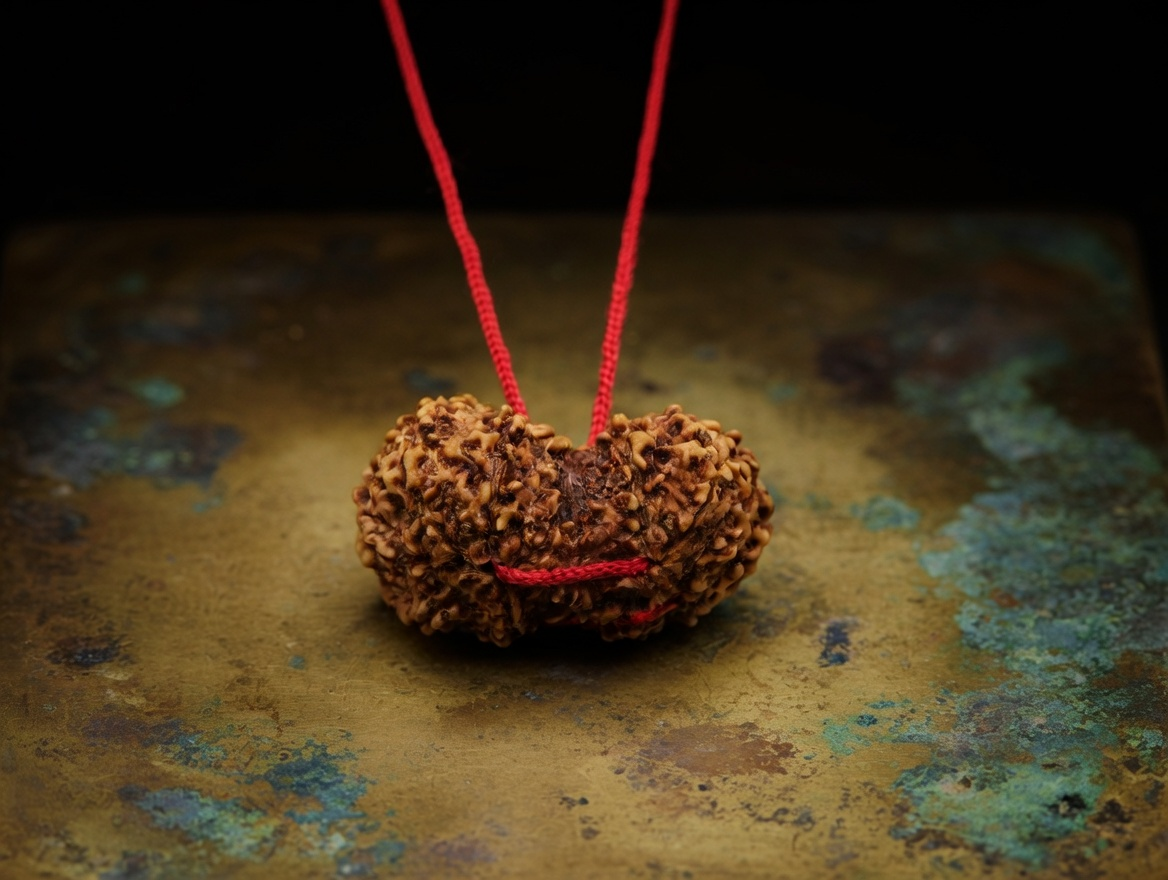 Antah Divine Union Gauri Shankar Rudraksha - Nepali bead close-up